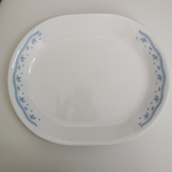 Corelle Set of 2 Morning Blue Serving Platters - Picture 2 of 3